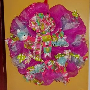 Snowman & Truck Wreath for Christmas